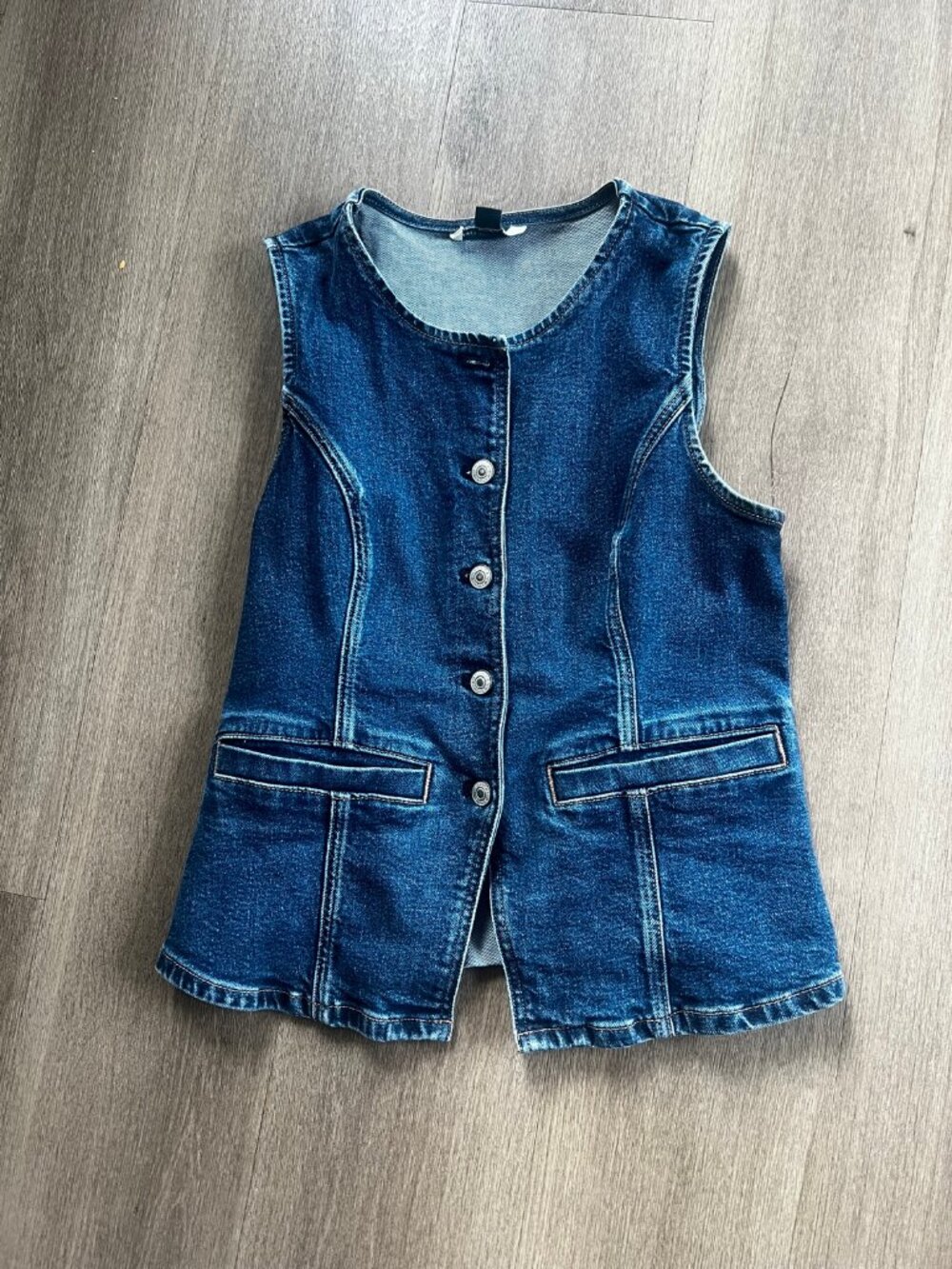 American Eagle Denim Button Front Vest S